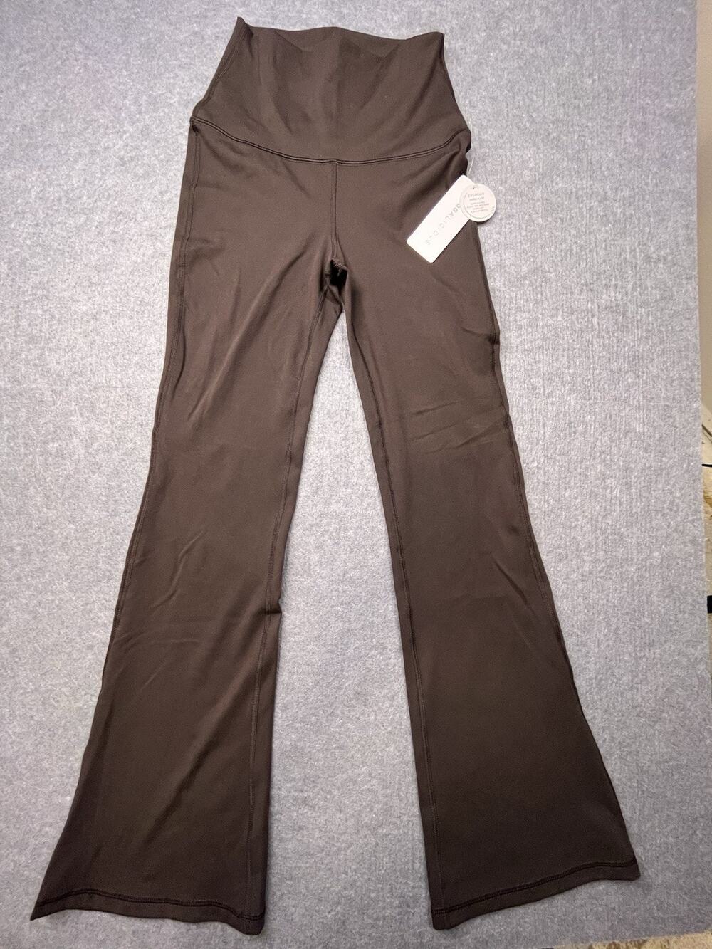NEW WITH TAGS YOGALICIOUS LUX Everyday 7/8 Ankle Flare Leggings Brown Size S